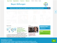 Tablet Screenshot of bayer-stiftungen.de